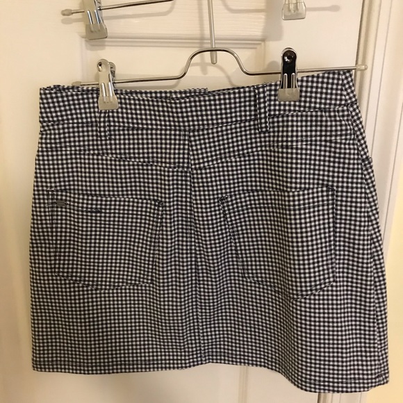 Pull&Bear Navy Alien Checkered Skirt - Picture 2 of 4